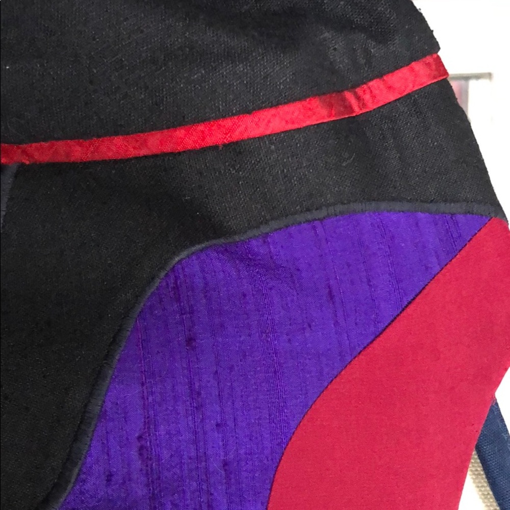 Modern patchwork jacket - Reds and purples, black - Picture 7 of 7